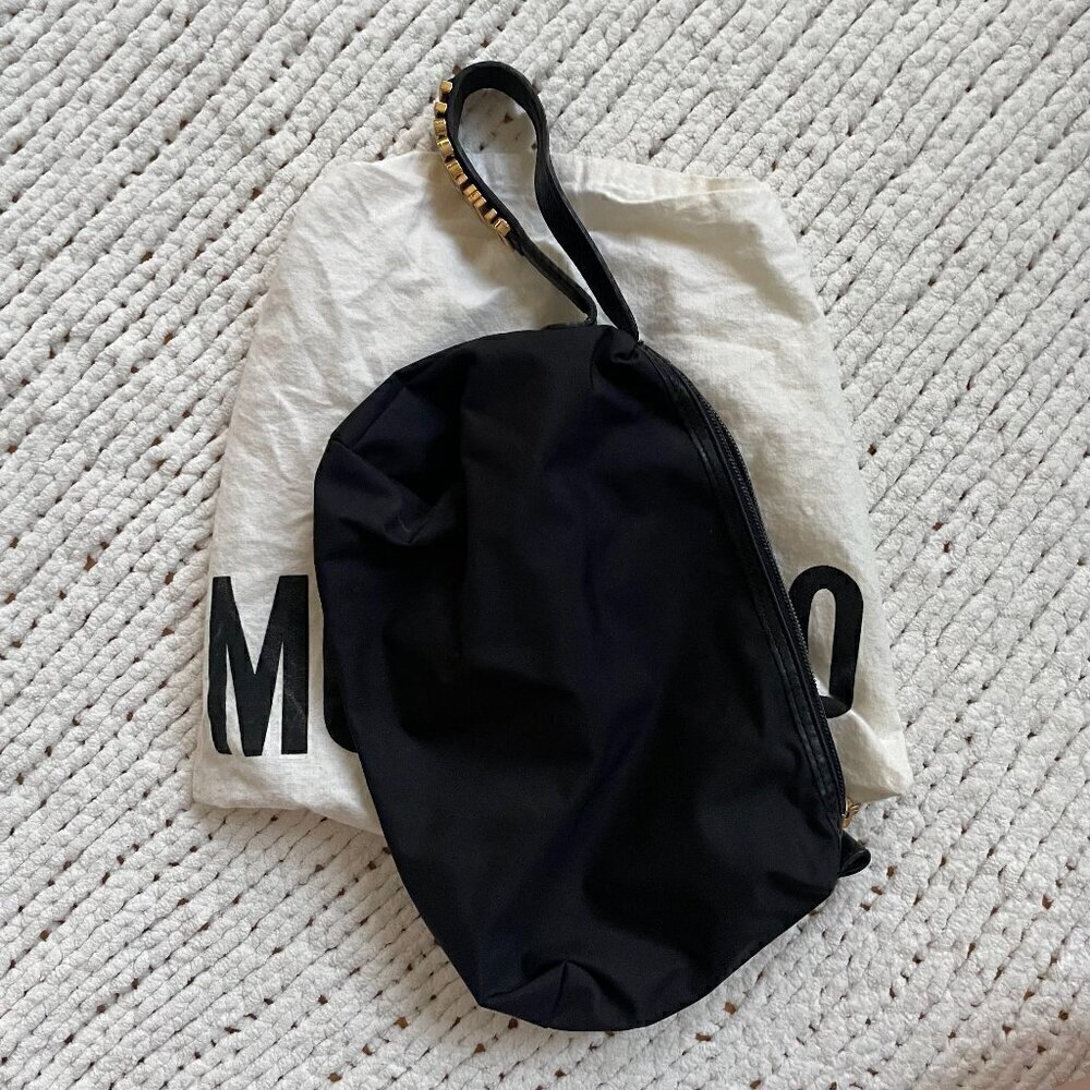 Moschino Vintage Black Wrist Strap Bag